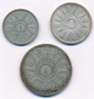 Irak 1959. 25f Ag + 50f Ag + 100f Ag T:AU,XF patina
Iraq 1959. 25 Fils Ag + 50 Fils Ag + 100 Fils A...