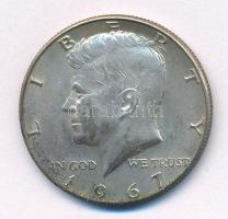 Amerikai Egyesült Államok 1967. 1/2$ Ag &quot;Kennedy&quot; T:XF patina  USA 1967. 1/2 Dollar Ag &quot;Kennedy&quot; C:XF patina  Krause KM#202a