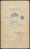 1901 Prielle Kornélia (1826-1906) színésznő dedikált fotója, keményhátú fotó Strelisky budapesti műt...