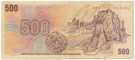 Csehszlovákia 1973. 500K "Z63 214187" T:F 
Czechoslovakia 1973. 500 Korun "Z63 21418...