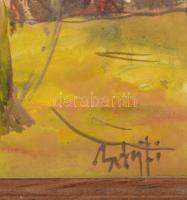 Bánfi jelzéssel: Őszi erdő. Olaj, karton. Fakeretben. 23,5x34 cm