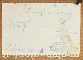 Gábri/Gábry Albert (1935-2004): Impresszió. Olaj, farost, jelezve balra lent, hátoldalán a művész bé...