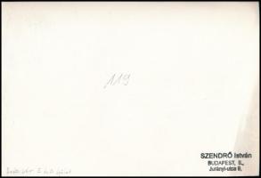 1945 Szendrő István (1908-2000): Budai Vár E és D épület, hátoldalon feliratozott, pecséttel jelzett...