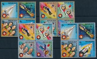 1975 Apollo - Szojuz program sor négyestömbökben Mi 1133-1148