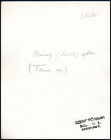 cca 1930-1940 Szendrő István (1908-2000): Őcsény (Sárköz), rokka, nők népviseletben, hátoldalon feli...