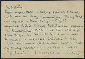 1944 Tábori levelezőlap "Vissza! Forgalom szünetel"