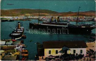 Piraeus, Peiraiás, Le Pirée; port, steamships (EK)