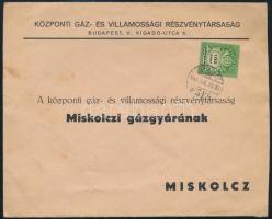 1946 (26. díjszabás) Távolsági levél 100.000AP bérmentesítéssel, a díjszabás utolsó napján. Egy bélyeges! / Domestic cover with single franking