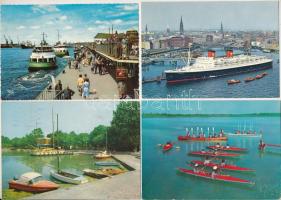 38 db modern hajó motívum képeslap / 38 modern ship motive postcards
