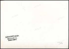 cca 1930-1940 Szendrő István (1908-2000): A Szent Korona, hátoldalon pecséttel jelzett, feliratozott...