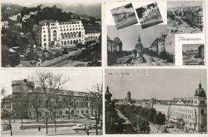 40 db MODERN fekete-fehér erdélyi város képeslap az 50-es és 60-as évekből / 40 modern black-and-white Transylvanian town-view postcards from the 50's and the 60's