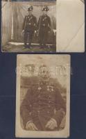 2 db régi csendőr fényképlap kitüntetéssel, jelvénnyel a monarchia korszakából