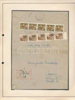 1946 (7. díjszabás) Ajánlott levél 10 db bélyeggel, szükségragjeggyel / Registered cover with 10 sta...