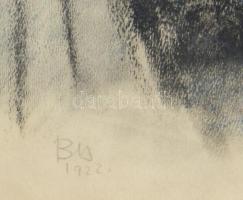 Barta Mária (1897-1969): Női portré, 1922. Pasztell, papír, jelzett, üvegezett fakeretben. 38x28 cm