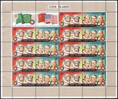 American - Soviet Apollo - Sojuz space exploration mini sheet set Amerikai-szovjet Apollo-Szojuz űrk...