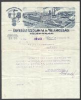 1929 Egyesült Izzólámpa és Villamossági Rt. felmondólevél