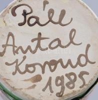 Figurális butykos, Korond, jelzett, mázhibákkal, m: 25 cm