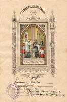 1911-1935. 4 db keresztelési ill. bérmálási emléklap