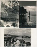 70 db modern fekete-fehér magyar város képeslap / 70 modern black-and-white Hungarian town-view post...