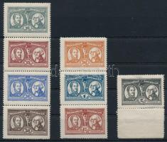 1919 Messenger magyar-amerikai futárposta 8 klf érték (MBK 200 p) (2D falcos) / Hungarian - American Messenger Postage set of 8 stamps (2D hinged)