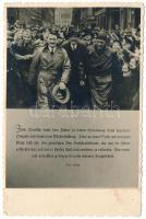 1941 Jeder Deutsche dankt dem Führer zu seinen Geburtstage durch begeisterte Hingabe und durch treue Pflichterfüllung... Paul Lüking / Adolf Hitler is greeted on his birthday, NSDAP German Nazi Party propaganda (EK)