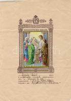 1911-1935. 4 db keresztelési ill. bérmálási emléklap