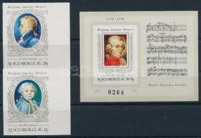 1991 Bélyegnap ívszéli vágott sor, vágott blokk / Mi 4158-4159 + block 216 imperforate