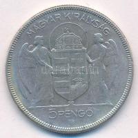 1930. 5P Ag " Horthy jobbra" T:VF,F Adamo P8