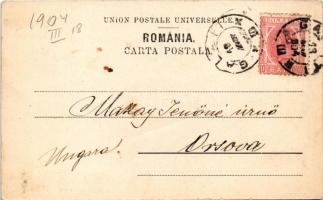 1904 Galati, Galatz; Piata Regala cu Strada Mare / street view, tram, shops. Edit. Anton Pappadopol....