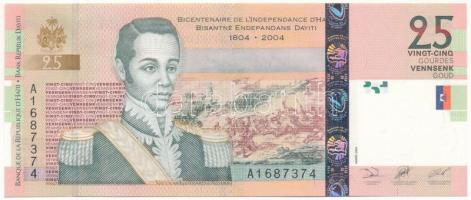 Haiti 2004. 25G "Haiti függetlenségének bicentenáriuma" emlékkiadás T:UNC  Haiti 2004. 25 Gourdes "Bicentennial of Haiti's Independence" commemorative issue C:UNC  Krause P#273