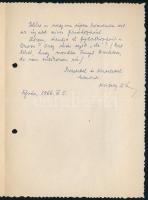 1966 Székesfehérvár, Kiszely István saját kézzel írt és aláírt levele