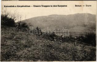 Katonáink a Kárpátokban. Roham / Unsere Truppen in den Karpaten. Sturm / WWI Austro-Hungarian K.u.K. military, troops in the Carpathian Mountains (fl)