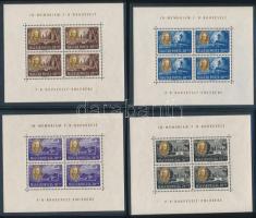 1947 Roosevelt egyenes képállású kisívsor (apró ráncok) / Mi 985-992 mini sheets (small creases)