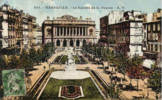 Marseille Stock exchange square with real estate agency (EK)