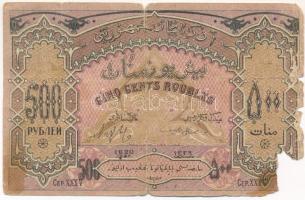 Azerbajdzsán / Autonóm Köztársaság 1920. 500R T:F Azerbaijan / Autonomous Republic 1920. 500 Rubles ...