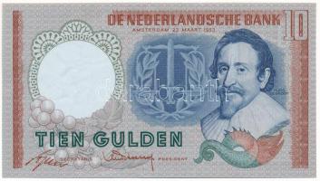 Hollandia 1953. 10G T:AU Netherlands 1953. 10 Gulden C:AU Krause P#85