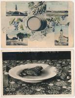 4 db régi magyar város képeslap: Kál-Kápolna, Kápolna, Miskolc / 4 pre-1945 Hungarian town-view post...