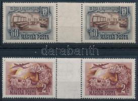 1950 Bélyegmúzeum ívközéprészes párok / Mi 1086-1087 gutter pairs