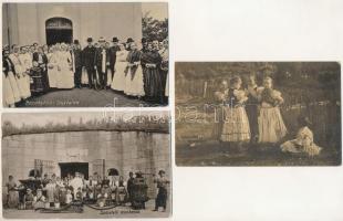 9 db régi magyar város képeslap, közte 1848-as emlékművek (avatás is) / 9 pre-1945 Hungarian town-vi...