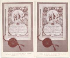 Budapest VIII. M. Kir. Honvéd Ludovika Akadémia - 6 db régi képeslap a Ludovika Akadémia díjainak al...