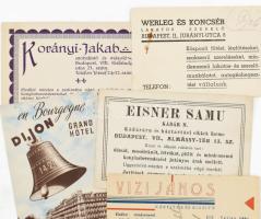 cca 1920-1940 Kb 70 db reklám levelezőlap, klf céges fejlécekkel