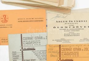 cca 1920-1940 Kb 70 db reklám levelezőlap, klf céges fejlécekkel