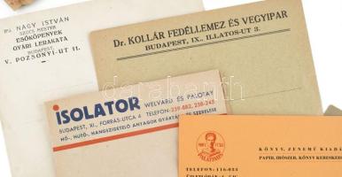 cca 1920-1940 Kb 70 db reklám levelezőlap, klf céges fejlécekkel