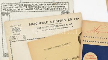 cca 1920-1940 Kb 70 db reklám levelezőlap, klf céges fejlécekkel