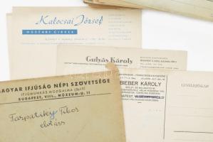 cca 1920-1940 Kb 70 db reklám levelezőlap, klf céges fejlécekkel