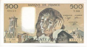 Franciaország 1991. május 2. 500Fr &quot;V348 68225&quot; T:XF France 1991. May 2nd 500 Francs &quot;V348 68225&quot; C:XF Krause P#156h