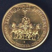 Németország 1991. "200 évs a Brandenburgi Kapu" aranyozott fém emlékérem T:P
