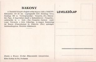 Tested-lelked felüdíti a Bakony. A Magyar Királyi Államvasutak (MÁV) vasúti turisztikai reklám képes...