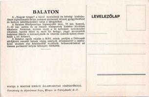 Balaton - A "Magyar tenger". A Magyar Királyi Államvasutak (MÁV) turisztikai reklám képesl...