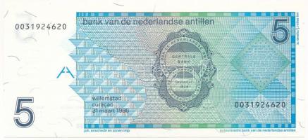 Holland Antillák 1986. 5G T:UNC 
Netherlands Antilles 1986. 5 Gulden C:UNC
Krause P#22a